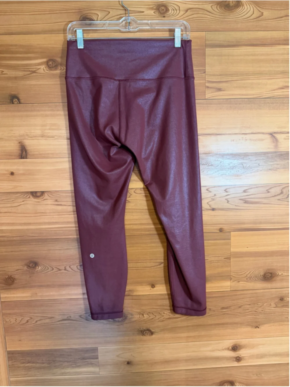 Lululemon Wunder Train High-Rise Tight 25 Radiate Foil Print Red Merlot size 10 - Picture 4 of 9